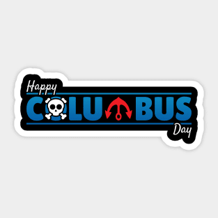 Happy Columbus Day - Anime Logo Sticker